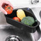Stainless Steel Triangular Drain Basket Holder Kitchen Sink Filter (Black) Newly