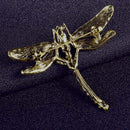 Women Crystal Dragonfly Brooch Pin Insects Accessory Retro Jewelry Crafts Decor