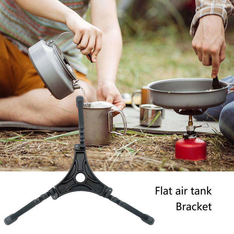 Outdoor Camping Gas Holder Tank Foldable Canister Tripod Stand Base Bottle