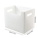 Desktop Collapsible Storage Box Folding Office Organizer for File (White) Newly