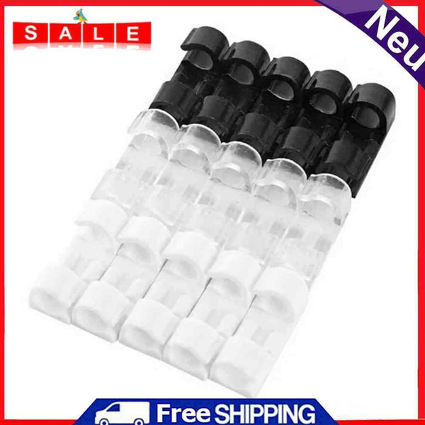 20pcs Car Wire USB Clip Cable Fixed Clamp Fastener Charger Line Retaining Clips