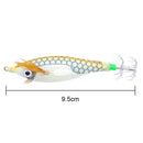 Luminous Artificial Jigs Fishing Lures Cuttlefish Catcher Tackle (Yellow White)