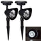 2pcs 3LED Solar Power Outdoor Landscape Headlights Lawn Way Garden Lights