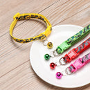 Fabric Camo Adjustable Bell Necklace Pet Collar Neck Strap Kitten Chain