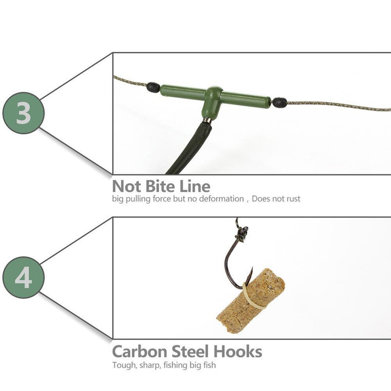 Carp Fishing Hair Rigs Sinker Cage Feeder Barbed Bait Holder Hook (20g)