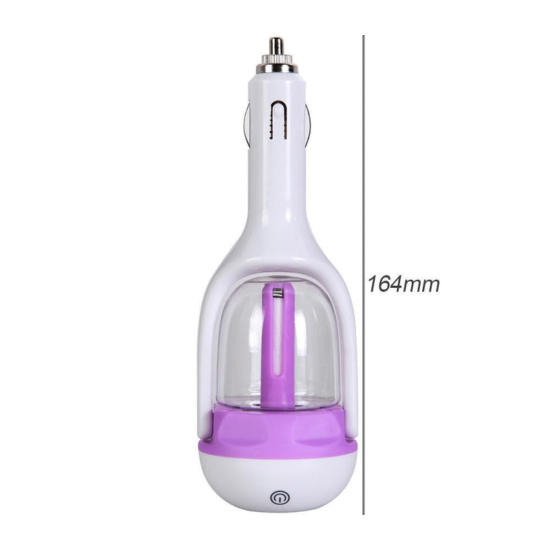 Vehicle Humidifier USB Air Purifier Diffuser Aromatherapy Mist Maker(Purple