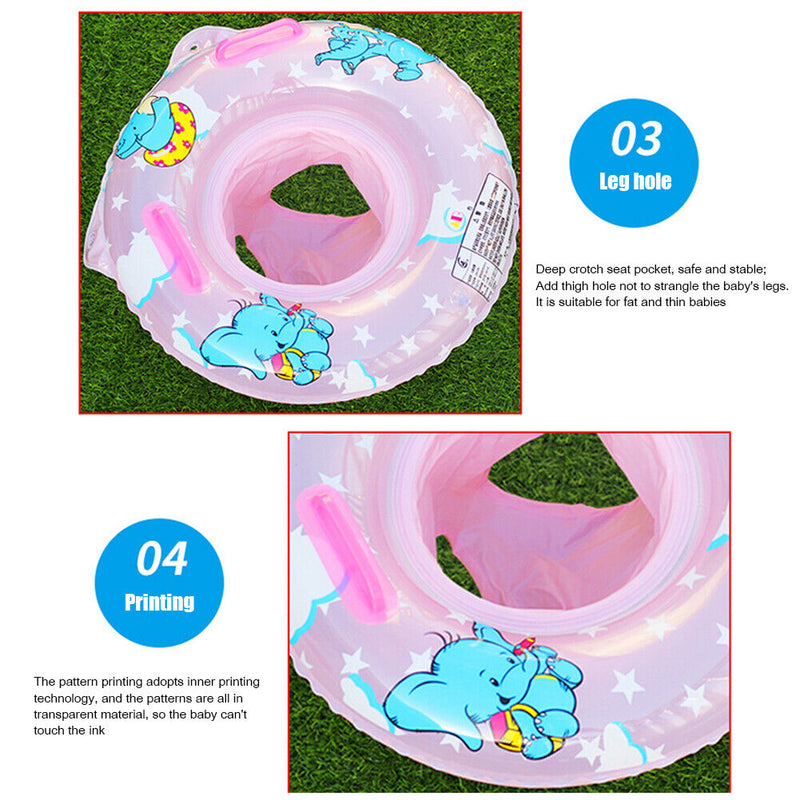Baby Inflatable Swimming Rings Seat Kids Infant Floating Swim Circle (Pink)