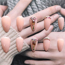 Crystal Jelly Gum Beauty Ballet Nail Tip Almond Ombre False Nails Ballerina