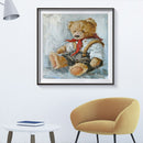 5D DIY Full Drill Round Shape Bear Rhinestone Diamond Drawing Home Decoration