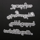 4PCS Happy Birthday Metal Punching Molds for Scrapbooking Dies Metal Embossing Ord