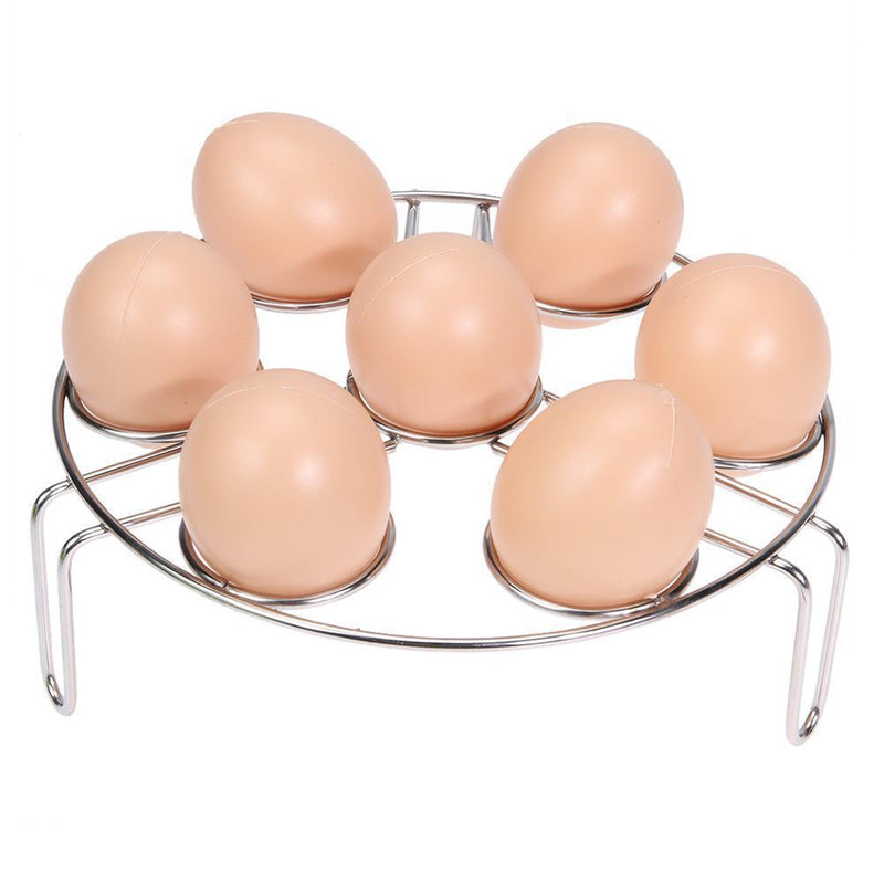 2pcs Kitchen Stainless Steel Tripod Egg Steamer Rack Egg Steaming Rack