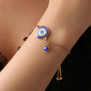 Alloy Evil Eye Anti-fade Bangle Bracelet Adjustable Bracelet Women Jewelry
