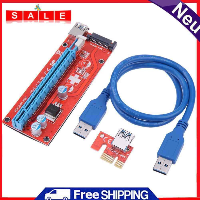 60cm 007S PCI-E Riser 1X16X USB3. 0 Adapter Card Cable for BTC Miner
