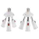 E27 Splitter 4 Heads Lamp Base Adjustable LED Light Holder Adapter Socket