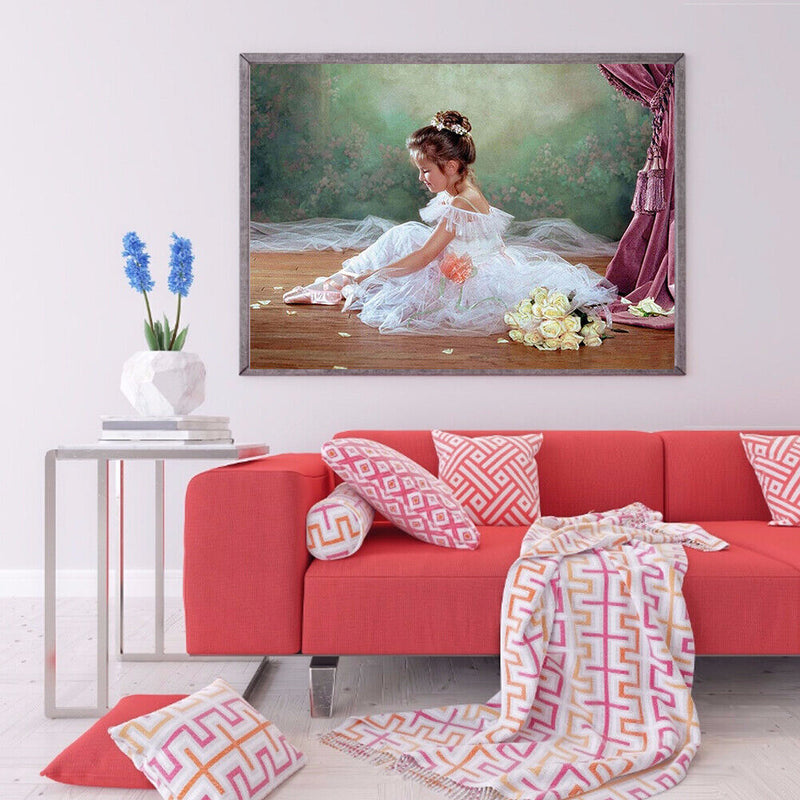 Full Round Drill Diamond Painting 5D DIY Ballet Girl Rhinestone Mosaic Picture