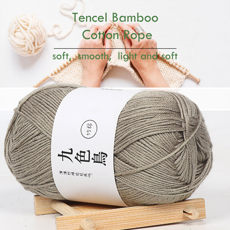 1 Roll Six Strands Tencel Bamboo Cotton Rope Knitting Crochet Knitwear Twine