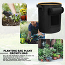 5 Pack Plant Grow Bags with Flap Potato Tomato Planting Pouch Non-Woven Fabric
