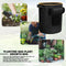 5 Pack Plant Grow Bags with Flap Potato Tomato Planting Pouch Non-Woven Fabric
