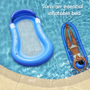 Inflatable Floating Row Swimming Beach Water Pool Lounger Chairs (Blue)