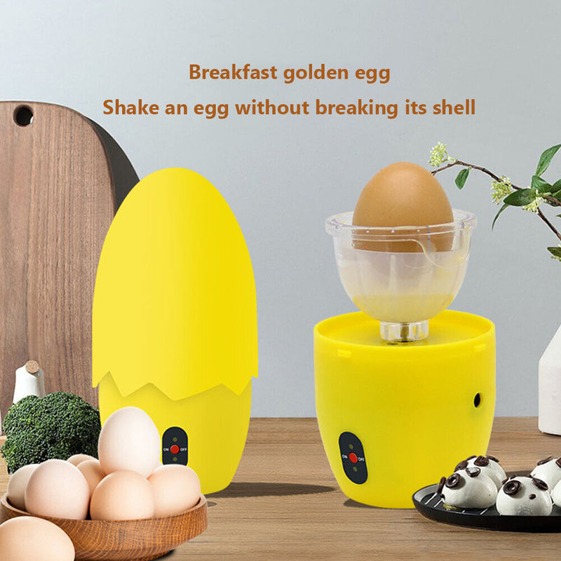 Kitchen Electric Golden Egg Maker Yolk White Mixer Egg Shaker (US Yellow)
