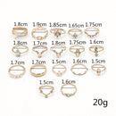 Women Girls Knuckle Ring Geometric Ring Set Opening Finger Ring Bohemian