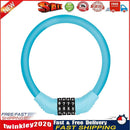 Bicycle Locks 4 Digit Password MTB Road Bike Security Cable Lock (Blue) Newly