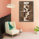 5D DIY Diamond Painting Kits Full Round Drill Three Cows English Mosaic