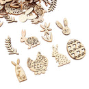 Craft Hanging Ornaments Wood Slice Wood Chips Easter Rabbit Easter Decorations