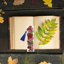 DIY Special Shape Diamond Painting Leather Rose Bookmark Tassel Embroidery Newly