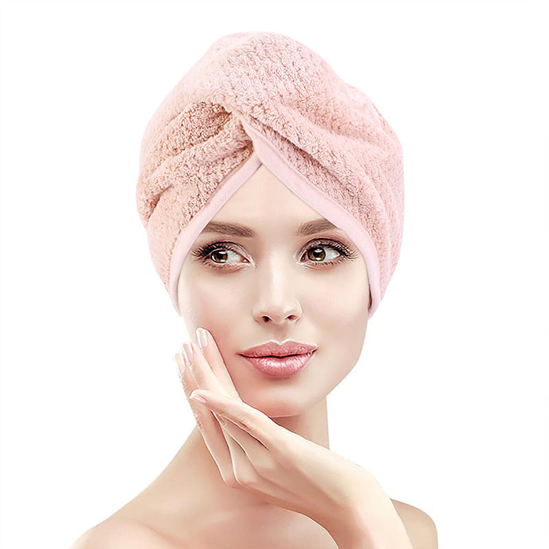 Hair Towel Wrap 2pcs Quick Dry Hair Towels Cap for Drying Curly Long Thick Hair