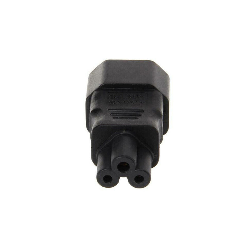 IEC 320 C14 3-Pin Male To C5 3-Pin Female Straight Power Plug Converter Adapter