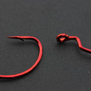 20pcs Barbed Crank Sharp Fishing Hooks Pesca for Soft Bait Tackle 2/0#