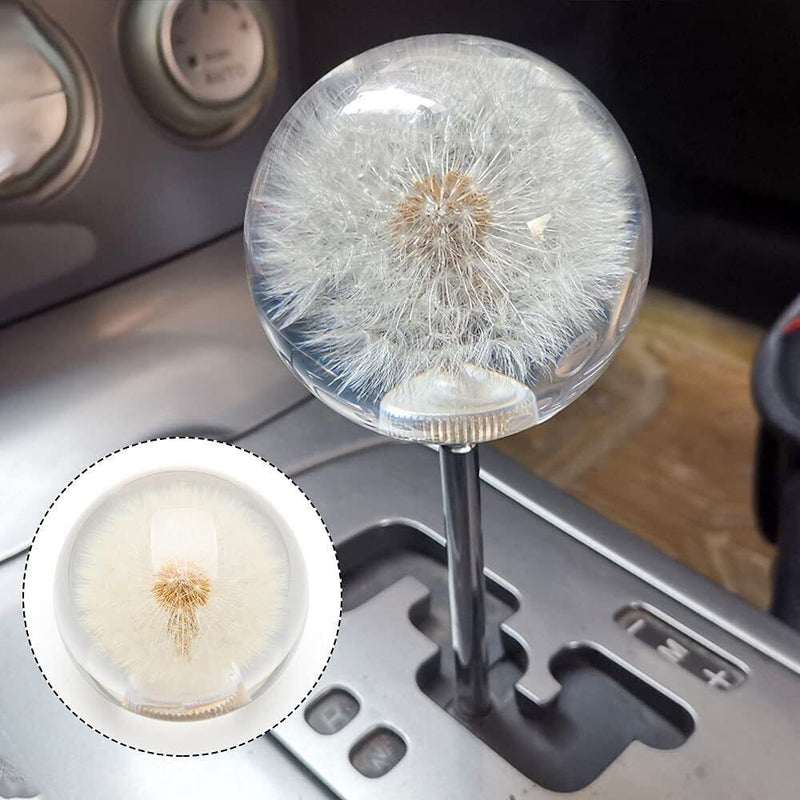 70MM Head Crystal Ball Dandelion Real Flowers Shift Knob Universal Shift Head