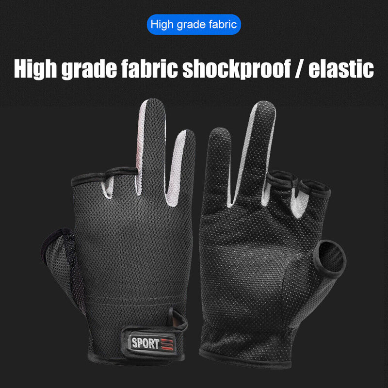 Fishing Gloves Men Women Outdoor Running Sports Anti-slip Fish Sunscreen Mitt