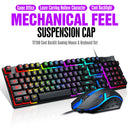 TF200 Rainbow RGB Back Light Keyboard Mouse Mice Wired Keyboard Mouse Combos Set