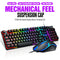 TF200 Rainbow RGB Back Light Keyboard Mouse Mice Wired Keyboard Mouse Combos Set