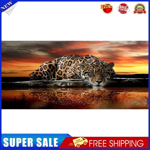 Sunset Leopard Oil Paint By Numbers Kits Canvas Picture DIY Wall Art Crafts