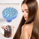 Silicone Scalp Head Body Massager Comb Round Hair Washing Brushes (Blue) Newly