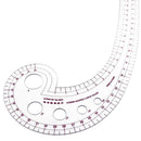 Plastic Transparent Tailor French Curve Sewing Ruler Comma Shaped Rulers