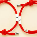 Women Men Fashion Rope Bracelet Stainless Steel Gift For Couple Magnet Bracelet