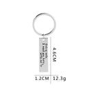 Fashion Men Letter Print Pendant Keychain Stainless Steel Key Ring (D1232)