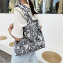 Fashion Women Forest Jacquard Canvas Shoulder Bag Large Capacity Handbags