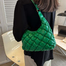 Fashion Women Quilted Rhombic Pattern Shoulder Bag Leather Female Solid Clutch