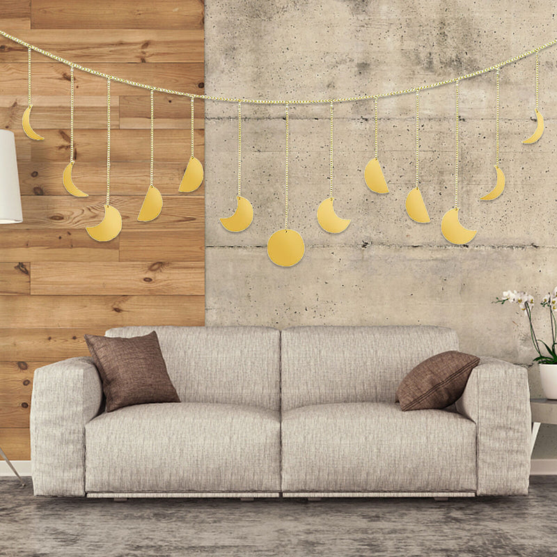 Moon Phase Wall Hanging 13 Pack Moon Hanging Ornaments for Bedroom Office Dorm