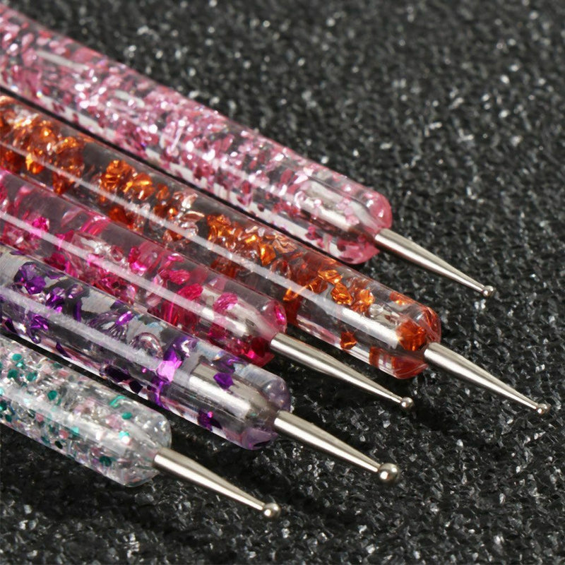 DIY Professional Marbleizing Dotting Pen Painting Nail Art Manicure Tools