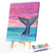 Hand Painted on Canvas DIY Marine Life Oil Paint By Numbers Drawing Kit Ornament