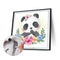 Oil Paint By Numbers Panda on Canvas Digital Paint Wall Artwork DIY Handicraf