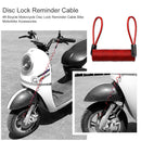 1.2m Bicycle Motorcycle Disc Lock Reminder Cable with Dual Loop Bike Accessory