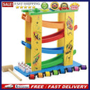 Wooden Children Interesting Three-in-one Track Car Glider Inertia Puzzle To