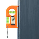 2 in 1 Mini Level Tool 2 Bubble Spirit Leveler Metal Chain Hook (Orange)